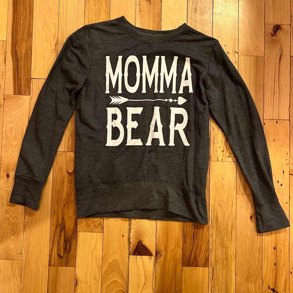 Gray 'Momma Bear' Sweatshirt